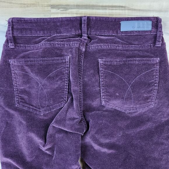 ☔️🔹️Calvin Klein Burgundy Plum Ultimate Skinny Corduroy Jeans Size 8 - Picture 6 of 12